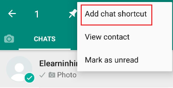 whatsapp contact ko shorcut kaise banaye