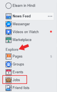 facebook job hindi